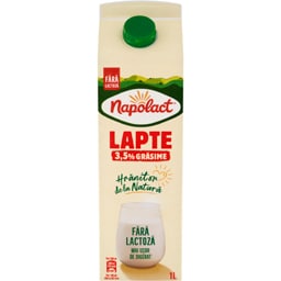 Napolact | Lapte fara lactoza 3.5% grasime 1L