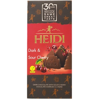 Heidi | Ciocolata amaruie cu visine 80g
