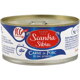 Scandia Sibiu | Carne de porc in suc propriu 300g