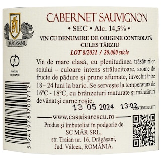 Casa Isarescu | Rezerva | Vin rosu sec Cabernet Sauvignon Rezerva 0.75L