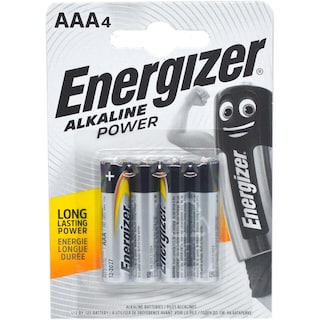 Energizer | Baterii alcaline AAA 4 bucati