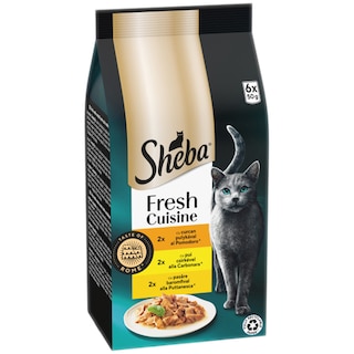Sheba | Hrana umeda pentru pisici, Taste of Rome, cu pui,curcan, pasare 6x50g