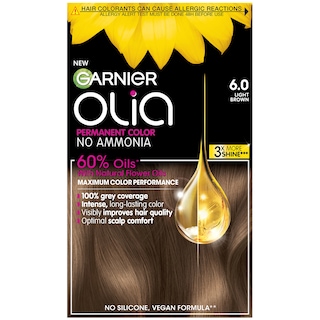 Garnier | Vopsea permanenta pentru par, fara amoniac, 6.0, Light Brown