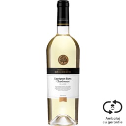 Domeniile Davidescu | Vin alb sec Sauvignon Blanc Chardonnay 0.75L