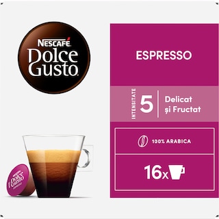 Nescafe | Dolce Gusto | Cafea Espresso, 16 capsule