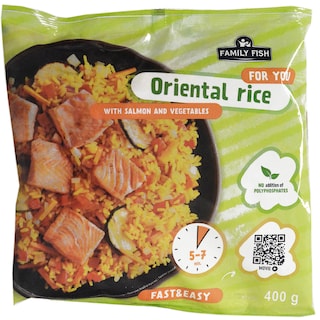 Family Fish | Orez oriental cu somon si legume 400g