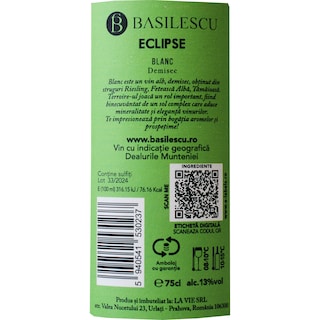 Eclipse | Vin alb demisec 0.75L
