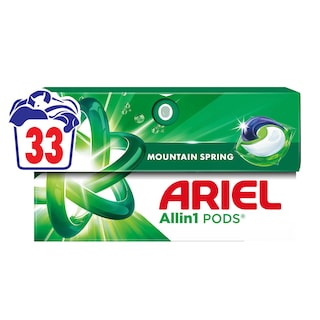 Ariel | Detergent Allin1 PODS Mountain Spring, 33 capsule