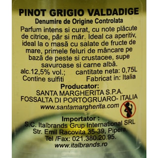 Santa Margherita | Vin alb sec Pinot Grigio Valdadige 0.75L