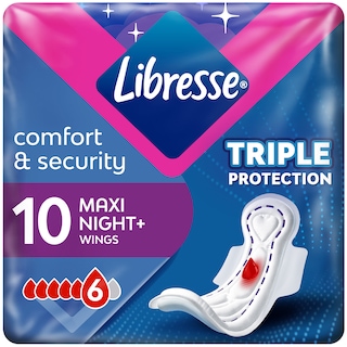 Libresse | Absorbante Maxi Goodnight, 10 bucati