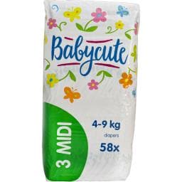 Scutece bebelusi Marimea 3, 4-9 kg, 58 bucati