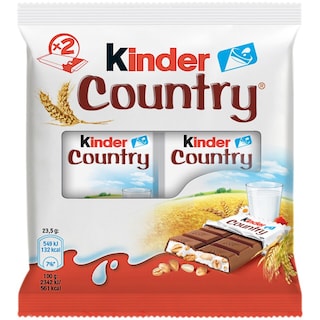 Kinder Country | Ciocolata cu umplutura de lapte si cereale 2x23.5g