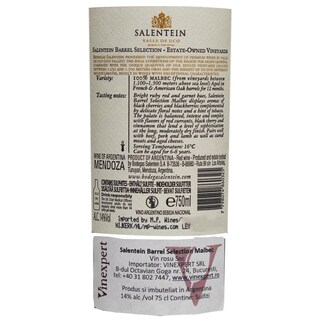 Salentein | Vin rosu sec Barrel Selection Malbec 0.75L