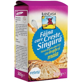 Baneasa | Faina de grau alba 550 cu drojdie si maia 500g