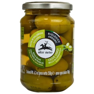 Alce Nero | Masline verzi ecologice in saramura 350g