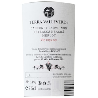 Terra Valleverde | Vin rosu sec Divino 0.75L