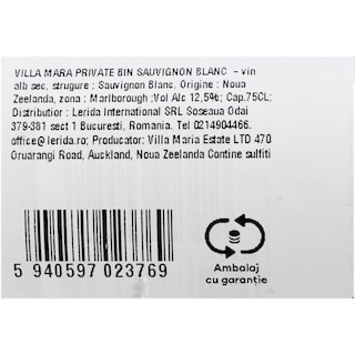 Villa Maria | Vin alb sec Sauvignon Blanc 0.75L