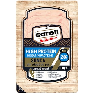 Caroli | Sunca din piept de pui High Protein 100g