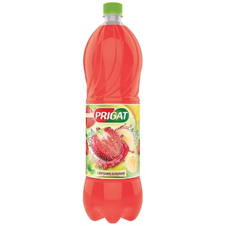 Prigat | Bautura racoritoare necarbonatata cu piure de banane si de capsuni 1.75L