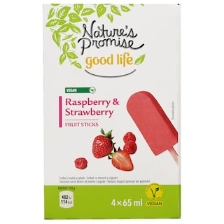 Nature's Promise | Sorbet cu zmeura si capsuni 4x65ml