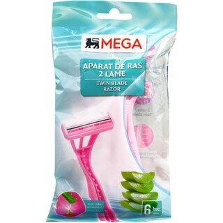 Aparat de ras pentru femei, cu 2 lame, 6 bucati