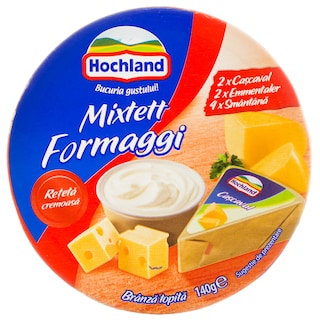 Hochland | Branza topita Mixtett Formaggi 8 triunghiuri 140g