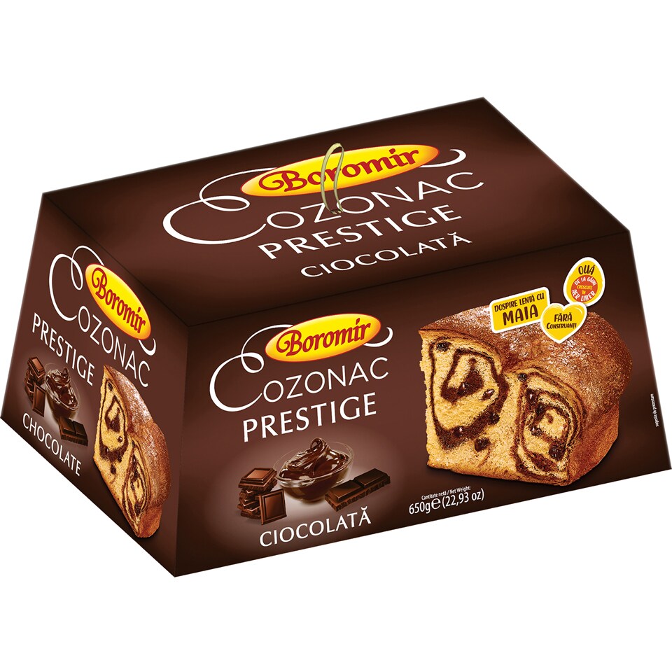 Boromir | Cozonac Prestige cu cipsuri de ciocolata 650g | Mega-image