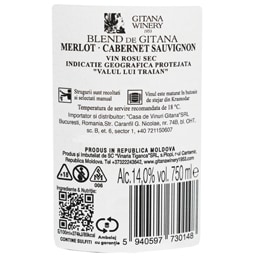 Gitana Winery | Vin rosu sec Merlot & Cabernet Sauvignon 750ml