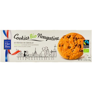 Filet Bleu | Cookies bio cu migdale si fulgi de ciocolata 150g