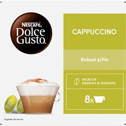Nescafe | Dolce Gusto | Cafea Cappuccino, 8 bauturi, 16 capsule