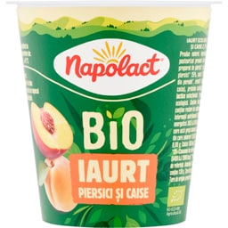 Napolact Bio | Iaurt cu piersici si caise 130g