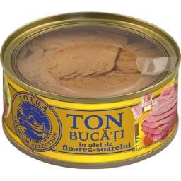 Ton bucati in ulei de floarea soarelui 160g