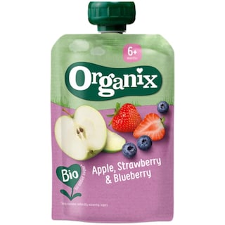 Organix | Piure ecologic de mere, capsuni si afine, + 6 luni 100g