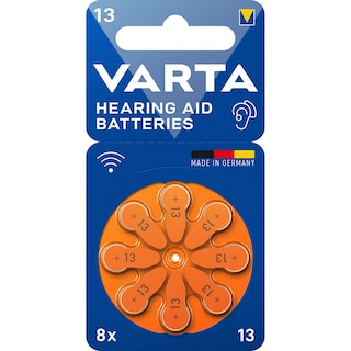 Varta | Baterii pentru aparat auditiv, tip 13 1.45V, 8 bucati