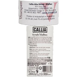 Callia Alta | Vin rosu Shiraz Malbec 0.75l