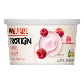Delhaize | Desert din iaurt si branza proaspata degresata cu zmeura 200g
