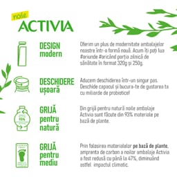 Activia | Iaurt de baut cu Bifidus ActiRegularis, 0.9% grasime 320g