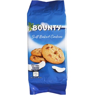 Bounty | Biscuiti cu bucati de ciocolata si fulgi de cocos 180g