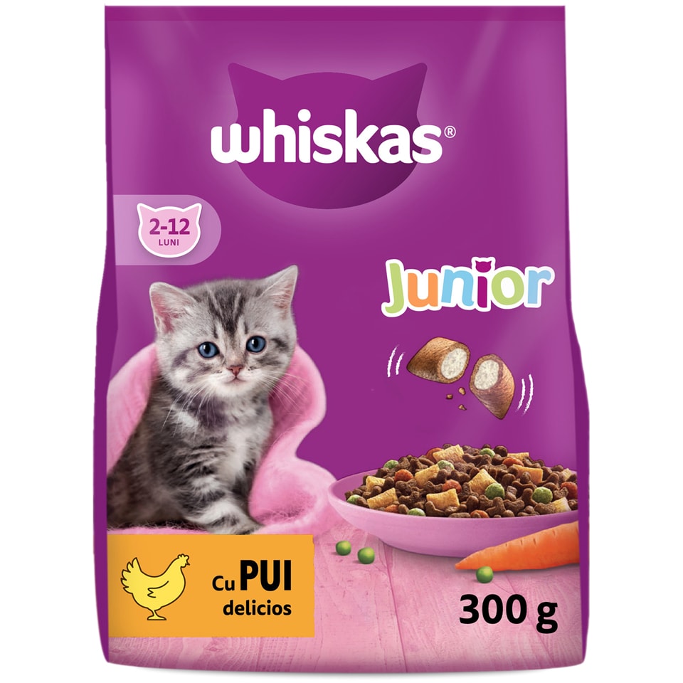 Hrana uscata pentru pui de pisica, cu pui 300g (cu card Connect)