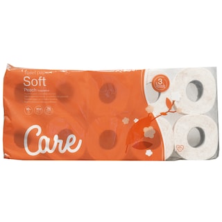 Care | Hartie igienica cu parfum de piersica, 3 straturi, 10 role