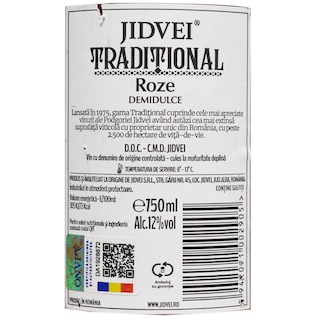 Jidvei | Vin roze demidulce Traditional 0.75L