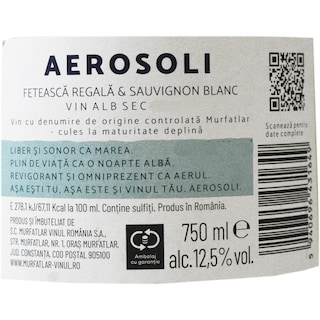 Aerosoli | Vin alb sec 0.75L