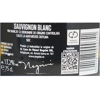 Negrini | Agum | Vin alb sauvignon blanc 0.75L