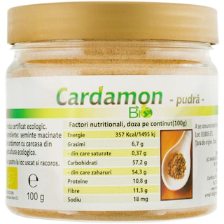 Managis | Condimente cardamon pudra bio 100g