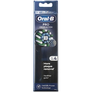 Oral-B | Rezerve periuta de dinti electrica Pro Cross Action Black, 4 bucati