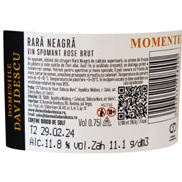 Domeniile Davidescu | Spumant roze brut Rara Neagra 0.75L