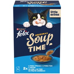 Felix | Gustari animale pisici,supa cu gust de peste 6x48g