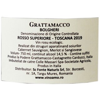 Grattamacco | Vin rosu Bolgheri Superiore 0.75L