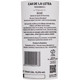 Caii de la Letea | Vin roze sec Merlot & Syrah & Pinot Noir 0.75L