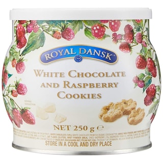 Royal Dansk | Biscuiti ciocolata alba si zmeura 250g